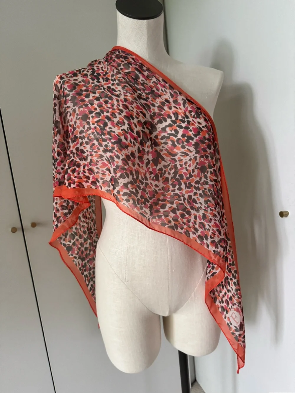 Furla Silk Scarf Leopard Cheetah Print